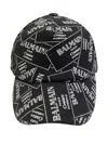 Balmain Logo-print Baseball Cap In Black