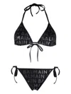 Balmain Logo-print Bikini Set In Black