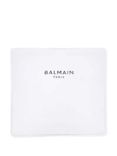 Balmain Logo-print Blanket In White