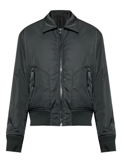 BALMAIN LOGO-PRINT BOMBER JACKET