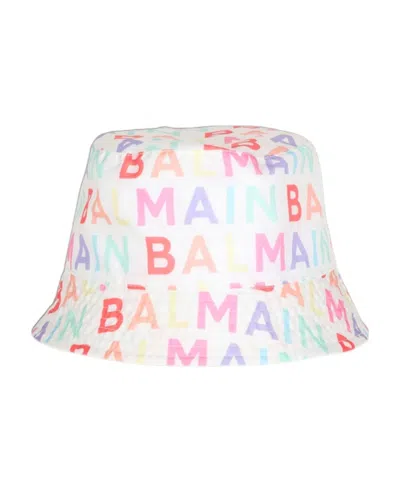 Balmain Logo-print Bucket Hat In White
