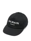Balmain Logo-print Cap In Black