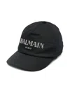 Balmain Logo-print Cap In Black