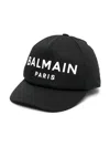 Balmain Logo-print Cotton Cap In Black