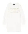 Balmain Logo-print Cotton Dress In White