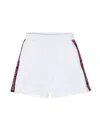 Balmain Logo-print Cotton Shorts In White