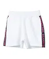 Balmain Logo-print Cotton Shorts In White