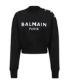 Balmain Sweatshirt With Logo Print In Black