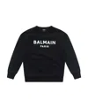 Balmain Logo-print Cotton Sweatshirt In Black