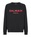 Shop Balmain Paris Printed Sweatshirt In Black
