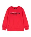 Balmain Logo-print Cotton Sweatshirt In Red