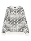 Balmain Logo-print Cotton Sweatshirt In White