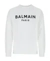 Balmain Black Sweatshirts Man Sweatshirt White Size Xl Cotton In White