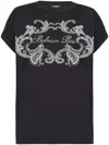 Balmain T-shirt Con Stampa In Black