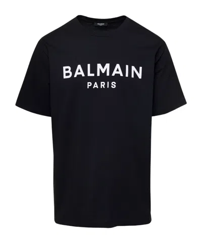 BALMAIN BALMAIN LOGO PRINTED CREWNECK T-SHIRT