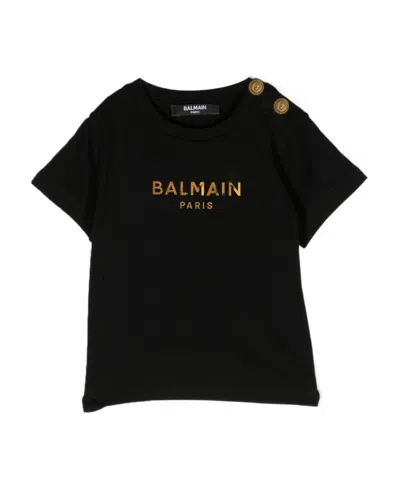Balmain Logo-print Cotton T-shirt In Black