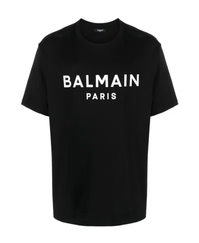 BALMAIN BALMAIN LOGO PRINTED CREWNECK T-SHIRT