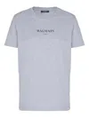 Balmain Logo-print Cotton T-shirt In Blue