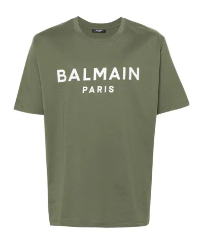 BALMAIN BALMAIN LOGO PRINTED CREWNECK T-SHIRT
