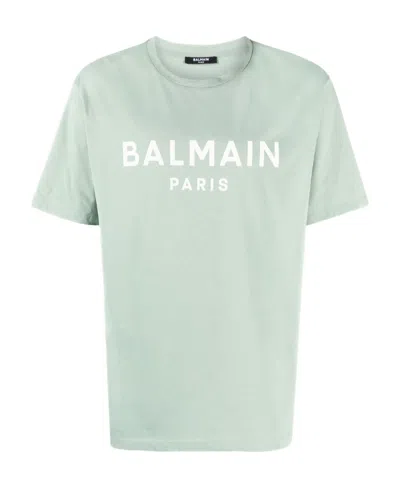 BALMAIN LOGO-PRINT COTTON T-SHIRT