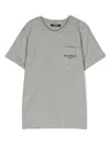 Balmain Logo-print Cotton T-shirt In Grey