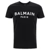 Balmain Logo Embossed Cotton T Shirt In Multi