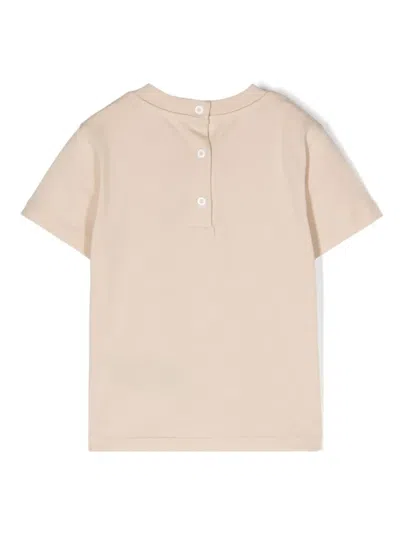 Balmain Babies' Logo-print Cotton T-shirt In Neutrals