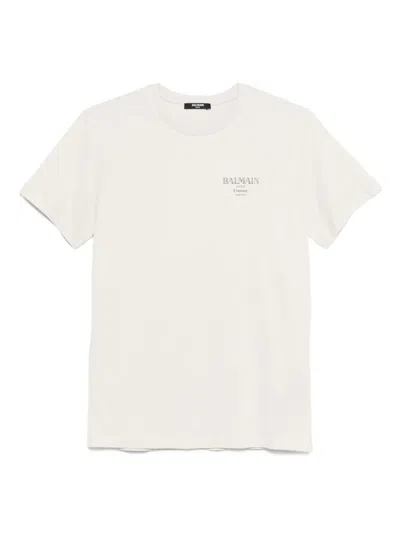 Balmain Kids' Logo-print Cotton T-shirt In White