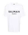 Balmain Printed Cotton T-shirt In White