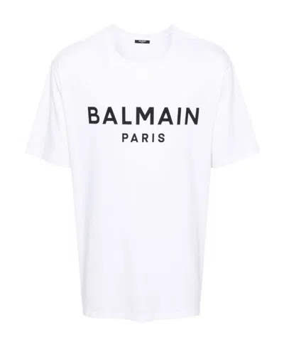 BALMAIN BALMAIN LOGO PRINTED CREWNECK T-SHIRT