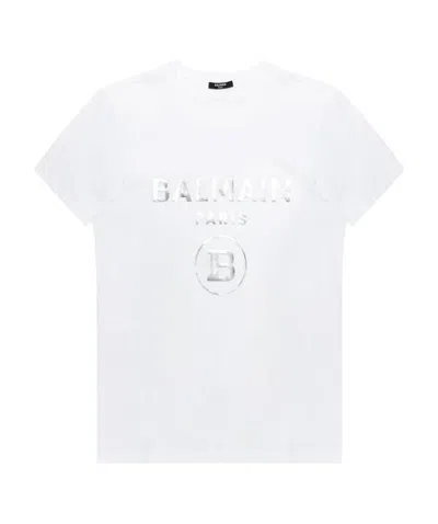 Balmain Logo-print Cotton T-shirt In White