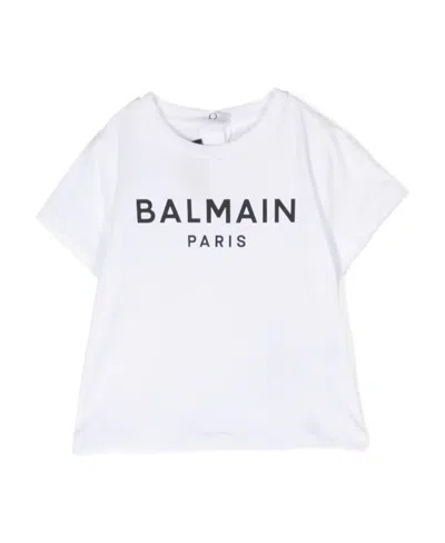 Balmain Logo-print Cotton T-shirt In White