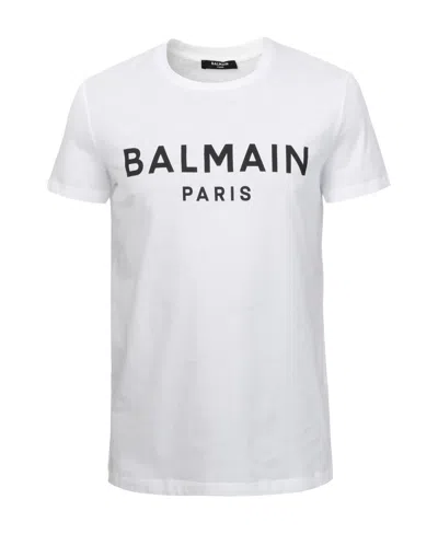 BALMAIN BALMAIN LOGO PRINTED CREWNECK T-SHIRT
