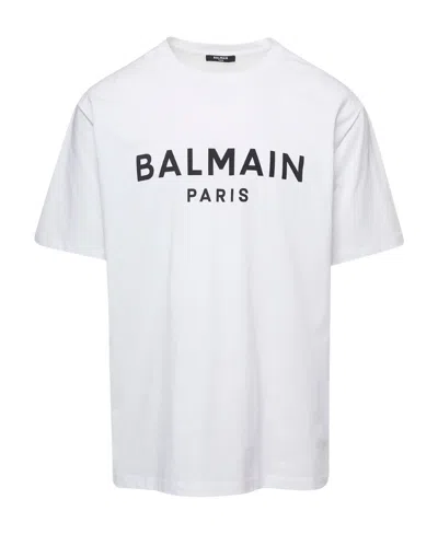 BALMAIN BALMAIN LOGO PRINTED CREWNECK T-SHIRT