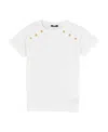 Balmain Ivory Cotton T-shirt In White