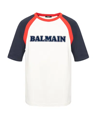 Balmain Logo-print Cotton T-shirt In White