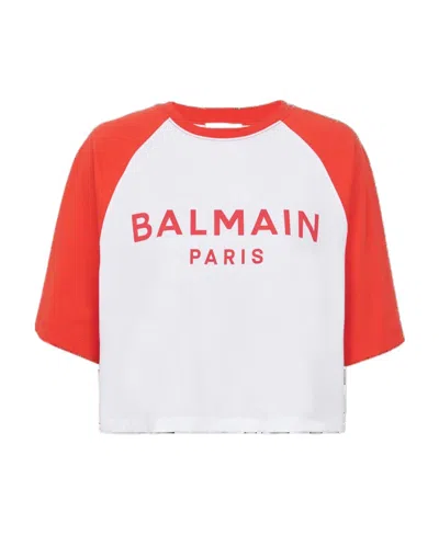 Balmain Logo Printed T In Logo Printed On The Front