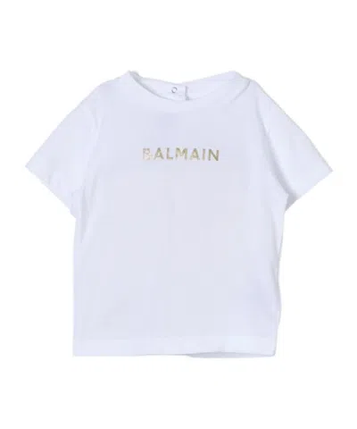 Balmain Logo-print Cotton T-shirt In White