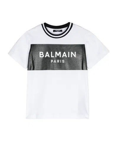 BALMAIN BALMAIN KIDS LOGO-PRINTED CREWNECK T-SHIRT