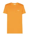 Balmain Logo-print Cotton T-shirt In Yellow
