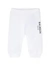Balmain Logo-print Cotton Track Pants In 白色