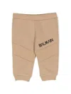 Balmain Logo-print Cotton Track Pants In Brown