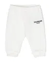 Balmain Logo-print Cotton Track Pants In White