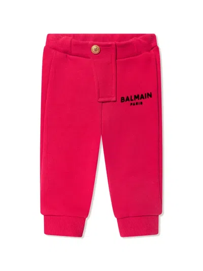 BALMAIN LOGO印花棉运动裤