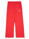 Balmain Logo-print Cotton Trousers In Red