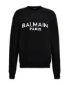 Balmain Jacquard Logo Sweater In Black
