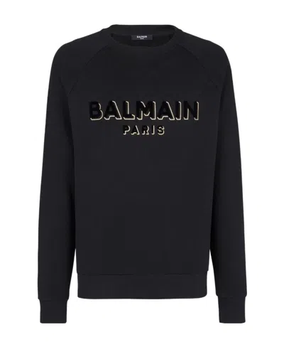 BALMAIN BALMAIN LOGO PRINTED CREWNECK SWEATSHIRT