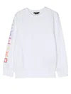 Balmain Logo-print Crew-neck Sweatshirt In White