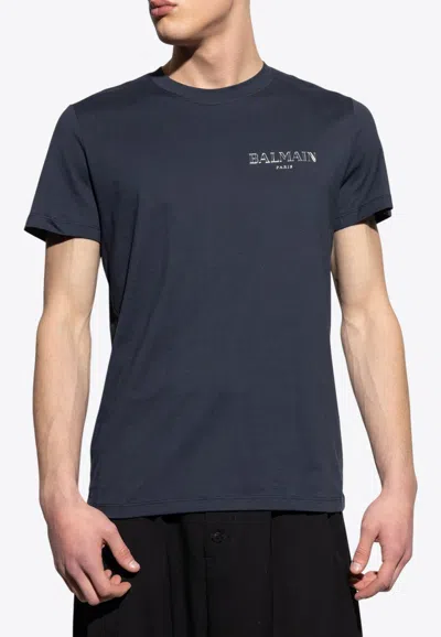 BALMAIN LOGO PRINT CREWNECK T-SHIRT