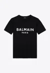 Balmain Black Logo T-shirt In Black